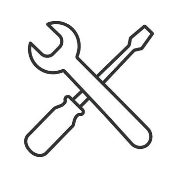 Tools repair maintenance work engineering icon in line design. Tools repair Stock Illustration