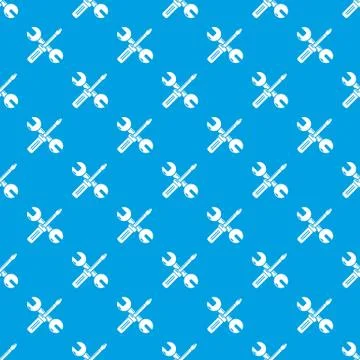 Tools repair pattern seamless blue Illustrazione stock