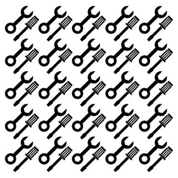 Tools repair seamless pattern graphic Stock Illustration