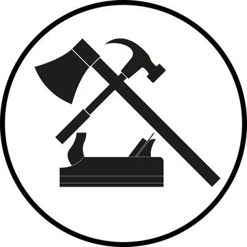 Tools, Roofer, Carpenter, Handyman, Logo Stock Illustration