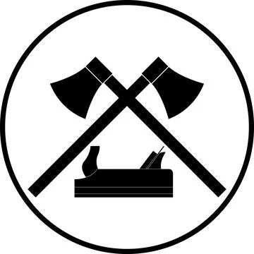 Tools, Roofer, Carpenter, Handyman, Logo Stock Illustration