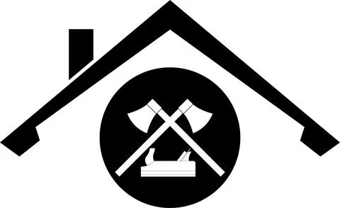Tools, Roofer, Carpenter, Handyman, Logo Stock Illustration