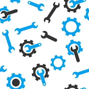 Tools Seamless Flat Vector Pattern Stock Illustration