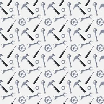 Tools seamless pattern. Illustrazione stock
