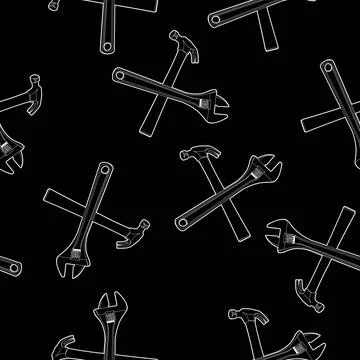 Tools Seamless Pattern. Stock Illustration