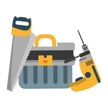 Tools set collection workshop icons cartoon Stock Illustration