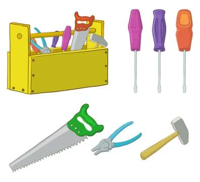 Tools, set Stock Illustration