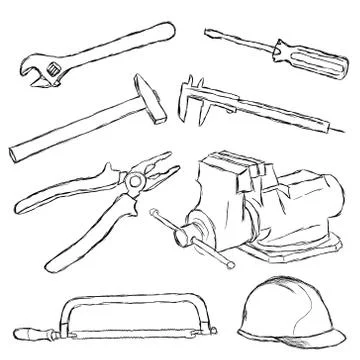 Tools set Stock Illustration