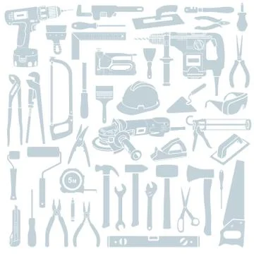 Tools set Stock Illustration
