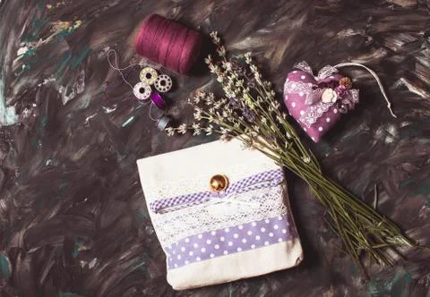 Tools for sewing alert - time to work Stock Photos