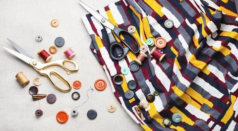 Tools for sewing Stock Photos