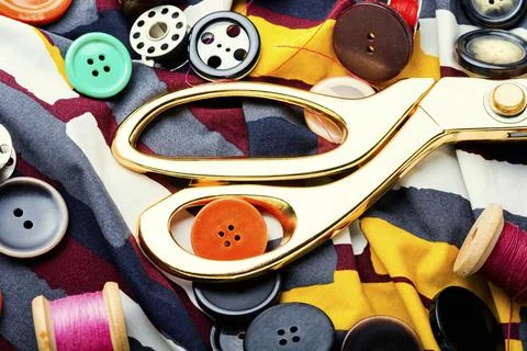 Tools for sewing Stock Photos