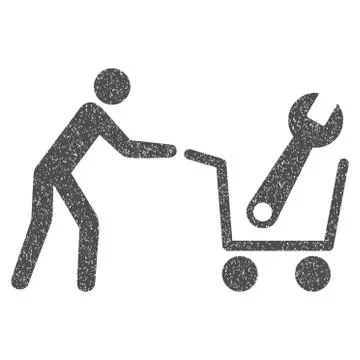 Tools Shopping Grainy Texture Icon Stock Illustration