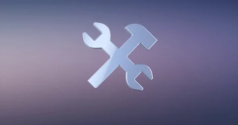 Tools Silver 3d Icon Stock Footage 71162412