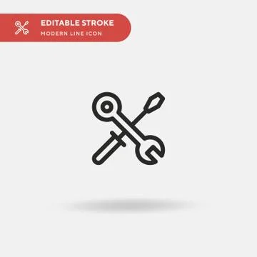 Tools Simple vector icon. Illustration symbol design template for web mobile  Stock Illustration