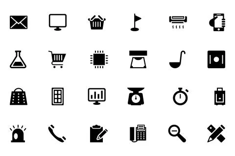 Tools Solid Icons Stock Illustration
