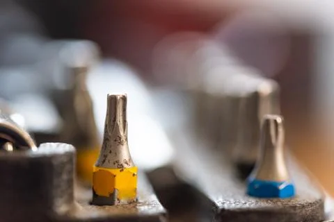 Tools such as screwdrivers in the industry Stock Photos