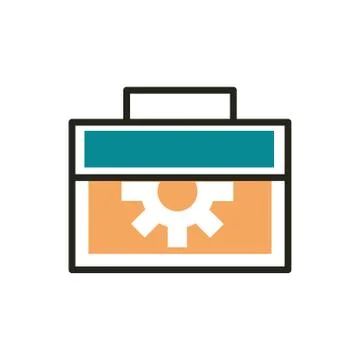 Tools support web development icon line and fill Stock Illustration