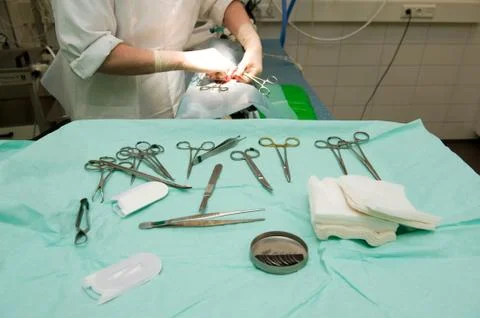 Tools of surgeon Stock Photos