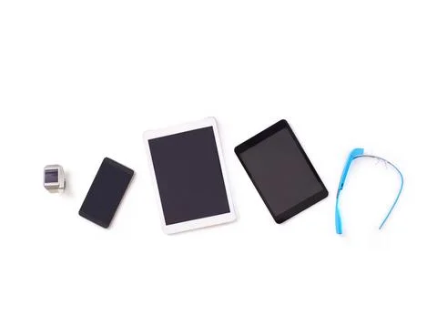 Tools of technology. Various technological tools used for communicating. Stock Photos