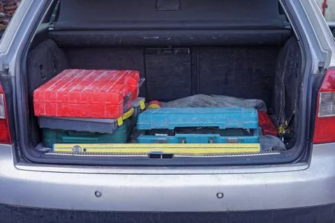 Tools in trunk Stock Photos