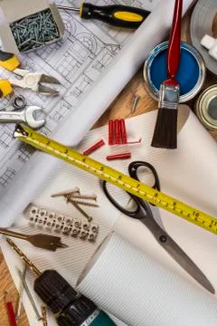 Tools used in Household Maintenance Stock Photos