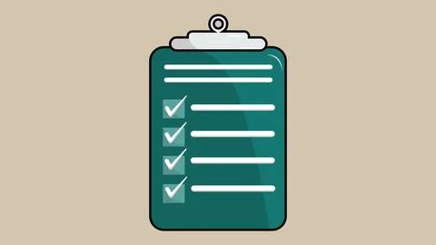 Tools used to list on the board Stock Illustration