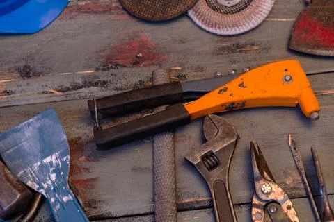 Tools used for work at home or industry 스톡 사진