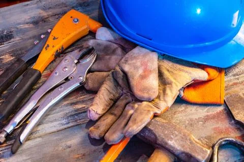 Tools used for work at home or industry Stock Photos