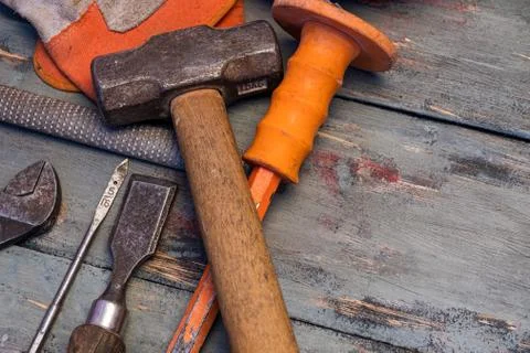 Tools used for work at home or industry Stock Photos