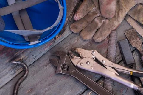 Tools used for work at home or industry Stock Photos