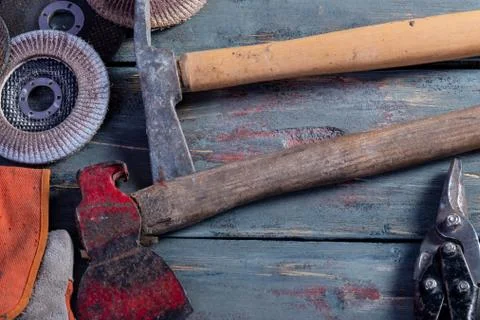 Tools used for work at home or industry Stock Photos