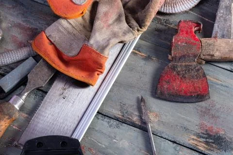 Tools used for work at home or industry Stock Photos