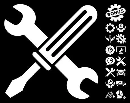 Tools Vector Icon with Tools Bonus Stock Illustration