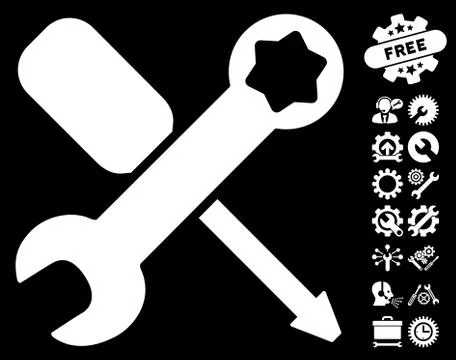 Tools Vector Icon with Tools Bonus Illustrazione stock