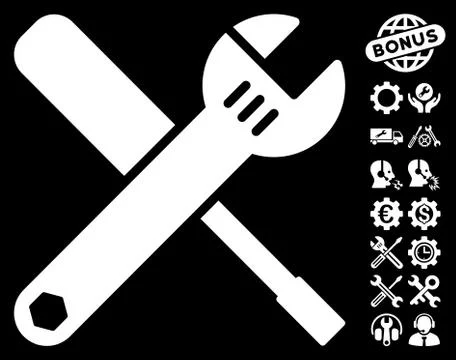 Tools Vector Icon with Tools Bonus Stock Illustration