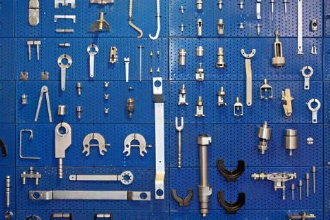 Tools wall board Foto stock