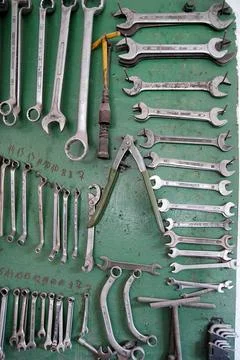 Tools on wall tools on wall ,model released, Symbolfoto Copyright: xZoonar... Foto stock