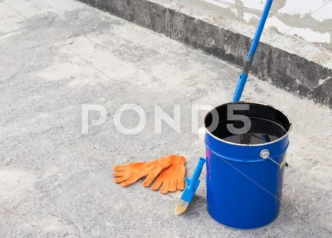 Tools for waterproofing. Stock Photos