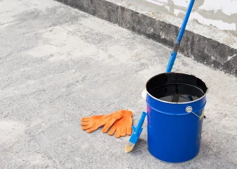 Tools for waterproofing. Stock Photos
