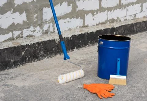 Tools for waterproofing. Foto stock