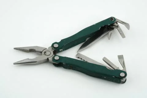 Tools on a white background plier Foto stock