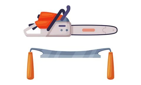 Tools for wood processing and carpentry. Woodworker and lumberjack equipment 스톡 일러스트