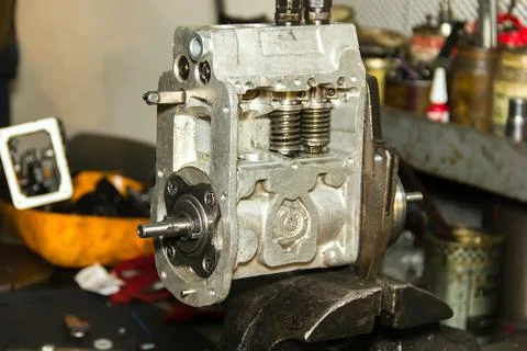 Tools in the workshop of the repairman. Selective focus Stock Photos