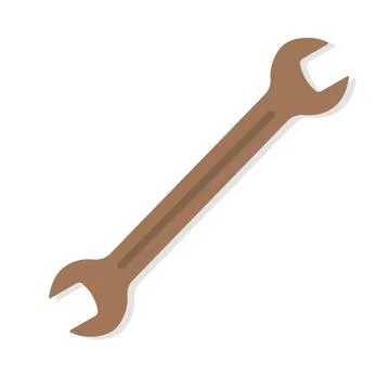 Tools wrench icon on white background. Vector illustration in trendy flat style Stock Illustration