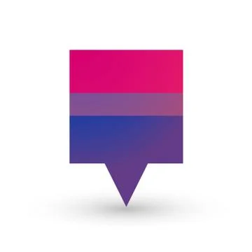 Tooltip with a bisexual pride flag Stock Illustration