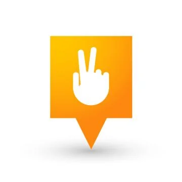 Tooltip with a hand Stock Illustration