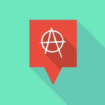 Tooltip icon with an anarchy sign Illustrazione stock