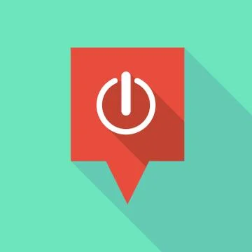 Tooltip icon with an off button Stock Illustration