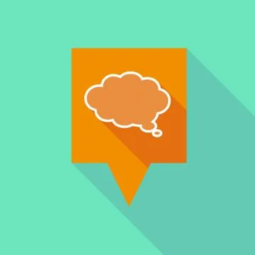 Tooltip icon with a cloud comic balloon Illustrazione stock